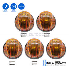 5PCS For 73-87 Chevy GMC C/K Cab Marker Light Covers + Base Housing + Amber LED picture