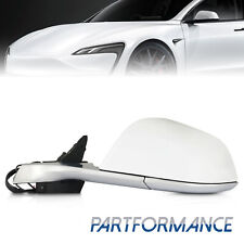 #151 White Left Driver Mirror For 2017 2018 2019 2020 2021 2022 23 Tesla Model 3 picture