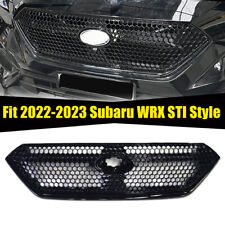 Fit 2022-23 Subaru WRX STI Style Front Bumper Grille Gloss Black Grill Assembly picture
