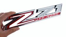 1Pc Z71 Off Road Emblem Fender Badge for Silverado 1500 2500 Sierra Chrome/Red picture