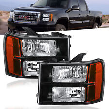2X Front Headlights Assembly For 2007-13 GMC Sierra 1500 2007-14 2500HD 3500HD picture