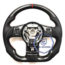 REAL CARBON FIBER Steering Wheel FOR NISSAN 350Z RED LINE W/ BLACK LEATHER picture
