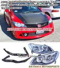 Fits 06-11 Acura CSX (JDM Civic) 4dr Sedan Depo Head Lights + Brackets picture