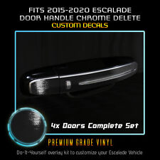Fits 15-20 Escalade Door Handle x4 Vinyl Chrome Delete Blackout Kit Gloss Black picture