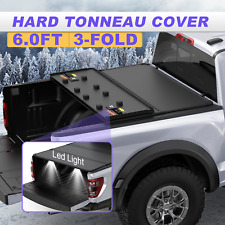 1X 6FT 3-Fold Hard Solid Tonneau Cover For 2016-2024 Toyota Tacoma Truck Bed New picture