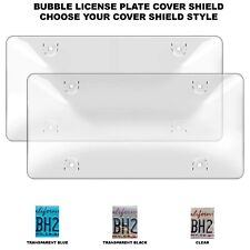 2 Unbreakable License Plate Bubble Covers 4 Holes Universal Fitment picture