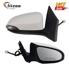 Pair Side Mirror for Toyota Corolla 2014-19 Power Heated Lamp Left & Right White picture