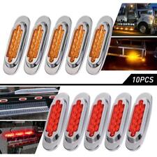 10x Amber Red Oval 16 LED Side Clearance Marker Lights For Car Truck Trailer RV picture