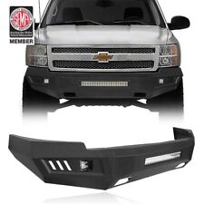 FOR 2007-2013 SILVERADO 2GEN STURDY STEEL FRONT BUMPER REPLACEMENT OFF-ROAD picture