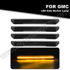 4X For 2020-2024 GMC Sierra 2500 3500 HD LED Front Rear Side Marker Light Smoked picture