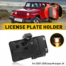 Fit For Jeep Wrangler JK JKU Rear License Plate Holder w/ Light Tag Bracket picture