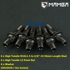 CNC Turbo Turbine Housing Exhaust Manifold Stud Kit 55mm M10x1.5 SNCM439 (6) USA picture