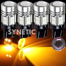 4x 7443/7444NA Q5+SMD Chip Amber Yellow Turn Signal Blinker LED Light Bulbs picture