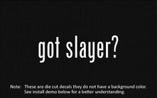 (2x) got slayer? Sticker Die Cut Decal vinyl picture