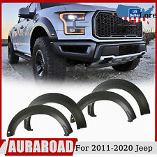 Set of 4 Fender Flares For 2015-17 Ford F150 No Drill Installation Raptor Style picture