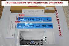3D LETTERS ABS FRONT HOOD EMBLEM COROLLA CROSS CHROME picture