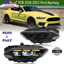 LED Head Lights Fits 2018-2023 Ford Mustang Front Lamps Turn Signal DRL Assembly picture