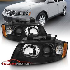 For 2002 2003 2004 2005 Audi A4/S4 GEN2 Factory Style Black Headlights Pair picture