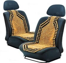 Zone Tech 2x Two Tone Wooden Beaded Beads Car Seat Cushions Massaging Cover picture