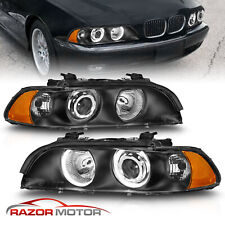 1997-2003 Black Dual Halo Projector Headlights For BMW E39 5-Series 528i/540i picture