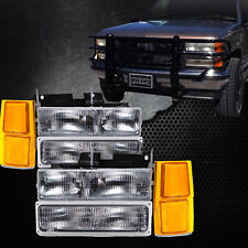 Headlights Pair 8 Pc Set Fits 94-99 Chevrolet Truck Pickup Stock C/K Suburban picture