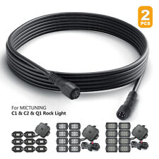 MICTUNING 2pc 5 Pole Extension Wire Cable 10ft for C1 & C2 & Q1 RGBW Rock Lights picture