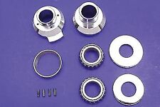 Raked Fork Neck Cup Kit Chrome for Harley Davidson by V-Twin picture