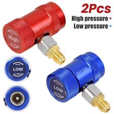 2pc R1234yf Quick Connector Adapter Coupler Auto A/C Manifold Gauge Set Low High picture