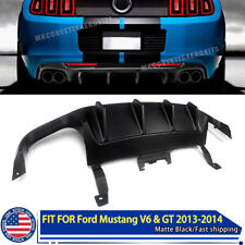 GT500 Style Rear Diffuser Lip For Ford Mustang V6 GT Matte Black Shark Fin 13-14 picture