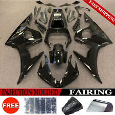 Glossy Black Fairing Kit + Bolts For Yamaha YZF R6 2005 YZFR6 Injection Bodywork picture