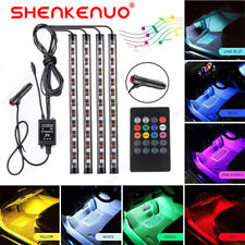 4PCS 48 LED Car Interior Atmosphere Neon Lights Strip Music Control + IR Remote picture