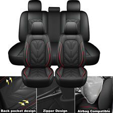 For 2009~2024 Toyota Leather Front Rear Car Seat Covers 5-Sit Protector Full Set picture