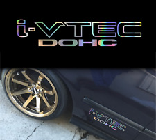 2x I-VTEC DOHC silver chrome oil slick HONDA 12