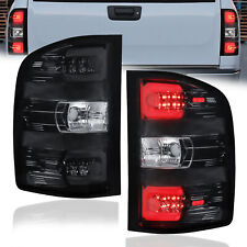 Pair Smoke Tinted Tail Lights For 07-13 Chevy Silverado 1500 07-14 2500HD 3500HD picture