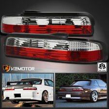 Red/Clear Fits 1989-1994 240SX S13 Coupe 2Dr Tail Lights Brake Lamps Left+Right picture