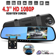 4.3inch Dual Lens 1080P Full HD Car Auto DVR Mirror Dash Cam Recorder+ Camera US picture