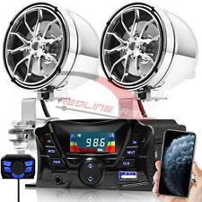 Refurb Bluetooth Motorcycle Audio Stereo Speakers FM Radio System Yamaha Harley picture