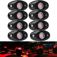 8PCS Underglow RED LED Rock Lights Neon 8Pods LED Light Off Road UTE ATV Boat  picture
