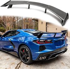 Carbon Fiber Look Rear High Wing Spoiler Fits For 2020-2023 Corvette C8 Models picture