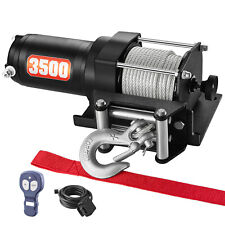 HEDGFOX 12V DC 3500lb Electric Winch Kit Steel Cable w/ Wireless Remote picture