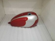 Triumph T120 Cherry & Silver Painted Steel Petrol Fuel Gas Tank With Cap |Fit picture