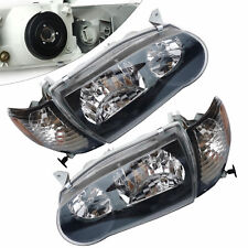 For 2001 2002 Toyota Corolla Black Headlights Left&Right Headlamps+Corner Lamps picture