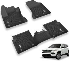 3W Car Floor Mats Liner for Jeep Compass 2017-2023 TPE All Weather Custom Fit picture