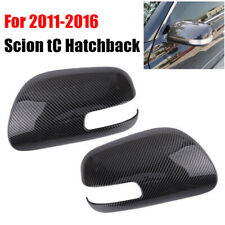 Glossy Carbon Fiber Door Side Mirror Cover Cap For 2011-2016 Scion tC Hatchback picture
