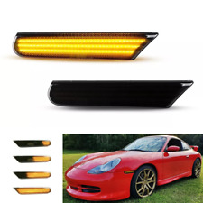 For 98-04 Porsche Boxster 986 911 996 Sequential Smoked LED Side Marker Lights picture