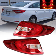 Pair Left&Right Outer Tail Light Brake For Hyundai Sonata 2015 2016 2017 W/bulb picture