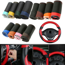 Microfiber Leather Car Steering Wheel Cover DIY Stitch On Wrap for 15