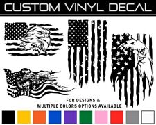 Distressed American Flag Vinyl Decal Sticker USA Car Window Truck Laptop Sticker picture