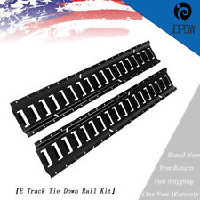 3' (2 Pack) for Garages Bar Rails – Powder-Coat Black E Track Tie Down Rail Kit picture