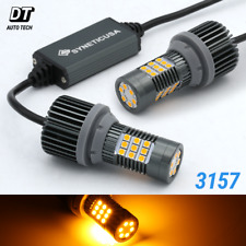 Syneticusa CANBUS Error Free 3157 3156 Amber LED DRL Turn Signal Light Bulbs picture